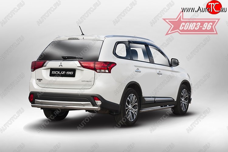 11 249 р. Защита заднего бампера Souz-96 (d60) Mitsubishi Outlander GF 2-ой рестайлинг (2015-2018)  с доставкой в г. Омск