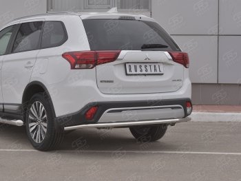 12 999 р. Защита заднего бампера (Ø42 мм, нержавейка) SLITKOFF  Mitsubishi Outlander  GF (2018-2022) 3-ий рестайлинг  с доставкой в г. Омск. Увеличить фотографию 2