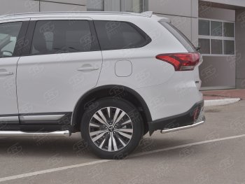 12 999 р. Защита заднего бампера (Ø42 мм, нержавейка) SLITKOFF  Mitsubishi Outlander  GF (2018-2022) 3-ий рестайлинг  с доставкой в г. Омск. Увеличить фотографию 3