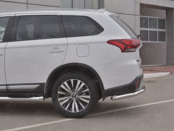 14 799 р. Защита заднего бампера (Ø63 мм, нержавейка) RUSSTAL  Mitsubishi Outlander  GF (2018-2022) 3-ий рестайлинг  с доставкой в г. Омск. Увеличить фотографию 3