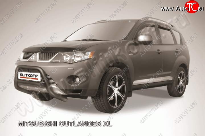 14 999 р. Кенгурятник d57 низкий  Mitsubishi Outlander  XL (2005-2009) (CW)  дорестайлинг (Цвет: серебристый)  с доставкой в г. Омск