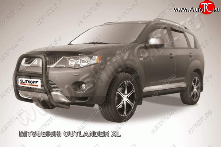 15 949 р. Кенгурятник d57 высокий  Mitsubishi Outlander  XL (2005-2009) (CW)  дорестайлинг (Цвет: серебристый)  с доставкой в г. Омск