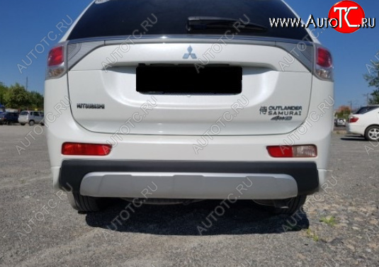 3 499 р. Диффузор заднего бампера BROOMER Design  Mitsubishi Outlander  GF (2012-2014) дорестайлинг (Неокрашенный)  с доставкой в г. Омск