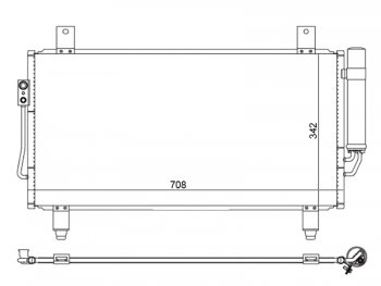 Радиатор кондиционера SAT Mitsubishi Outlander GF дорестайлинг (2012-2014)
