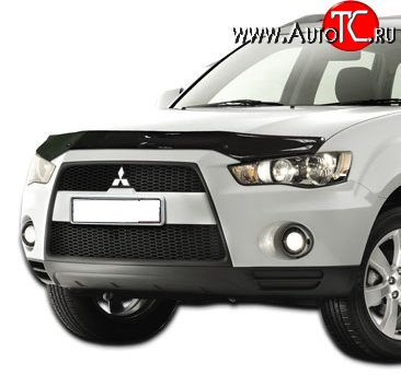 2 799 р. Дефлектор капота NovLine  Mitsubishi Outlander  XL (2010-2013) (CW)  рестайлинг  с доставкой в г. Омск