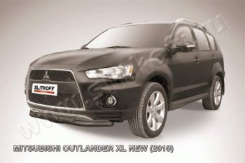 Защита переднего бампер Slitkoff Mitsubishi Outlander XL (CW)  рестайлинг (2010-2013)