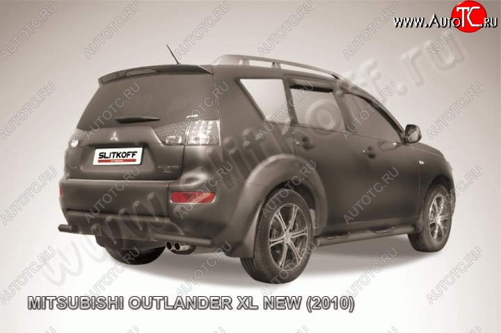 4 999 р. Уголки d57  Mitsubishi Outlander  XL (2010-2013) (CW)  рестайлинг (Цвет: серебристый)  с доставкой в г. Омск