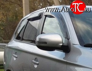 999 р. Комплект дефлекторов окон (ветровиков) 4 шт. Russtal Mitsubishi Outlander GF дорестайлинг (2012-2014)  с доставкой в г. Омск