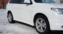 6 199 р. Пороги накладки Broomer Design  Mitsubishi Outlander  GF (2012-2014) дорестайлинг (Неокрашенные)  с доставкой в г. Омск. Увеличить фотографию 3