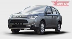 10 574 р. Защита переднего бампера одинарная Souz-96 (d60).  Mitsubishi Outlander  GF (2012-2014) дорестайлинг  с доставкой в г. Омск. Увеличить фотографию 1