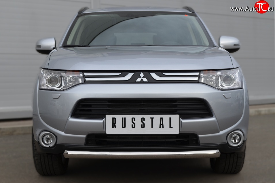 12 349 р. Одинарная защита переднего бампера диаметром 63 мм SLITKOFF  Mitsubishi Outlander  GF (2012-2014) дорестайлинг  с доставкой в г. Омск