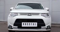 Одинарная защита переднего бампера диаметром 63 мм SLITKOFF Mitsubishi (Митсубиси) Outlander (Аутлэндэр)  GF (2014-2016) GF 1-ый рестайлинг