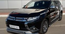 12 799 р. Одинарная защита переднего бампера диаметром 63 мм SLITKOFF  Mitsubishi Outlander  GF (2015-2018) 2-ой рестайлинг  с доставкой в г. Омск. Увеличить фотографию 3