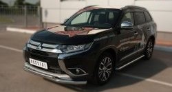 21 699 р. Широкая защита порогов SLITKOFF  Mitsubishi Outlander  GF (2015-2018) 2-ой рестайлинг  с доставкой в г. Омск. Увеличить фотографию 4