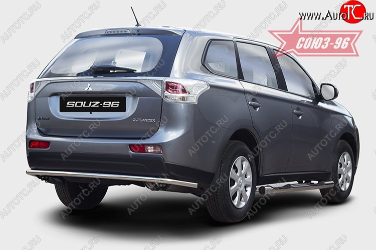 10 799 р. Защита заднего бампера Souz-96 Premium (d42) Mitsubishi Outlander GF дорестайлинг (2012-2014)  с доставкой в г. Омск