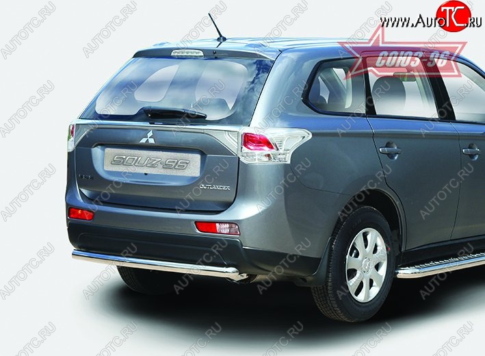 10 619 р. Одинарная защита заднего бампера d60 Souz-96 Mitsubishi Outlander GF дорестайлинг (2012-2014)  с доставкой в г. Омск