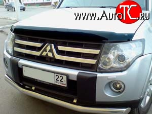 3 169 р. Дефлектор капота NovLine  Mitsubishi Pajero ( 4 V90,  4 V80) (2006-2015) дорестайлинг, дорестайлинг, 1-ый рестайлинг, 3 дв. 1-ый рестайлинг  с доставкой в г. Омск