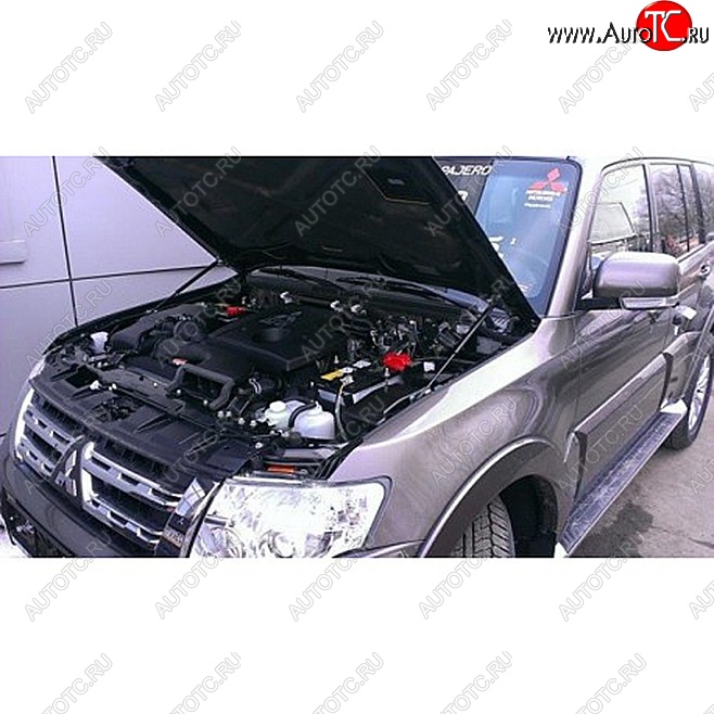 2 349 р. Упоры капота Russtal Mitsubishi Pajero 4 V90 дорестайлинг (2006-2011)  с доставкой в г. Омск