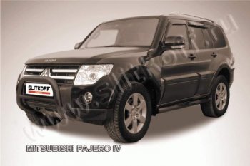 Кенгурятник d76 низкий Mitsubishi Pajero 4 V80 3 дв. 1-ый рестайлинг (2011-2014)