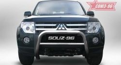 Защита переднего бампера Souz-96 (d60) Mitsubishi Pajero 4 V90 дорестайлинг (2006-2011)