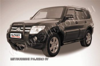 Кенгурятник d57 высокий Mitsubishi Pajero 4 V80 3 дв. 1-ый рестайлинг (2011-2014)