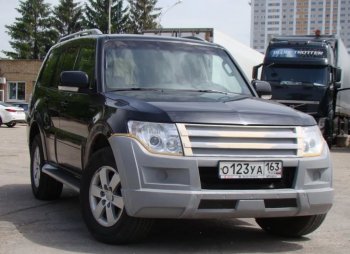 32 999 р. Бампер передний Broomer Design Mitsubishi Pajero 4 V80 дорестайлинг (2006-2011) (Неокрашенный)  с доставкой в г. Омск. Увеличить фотографию 3