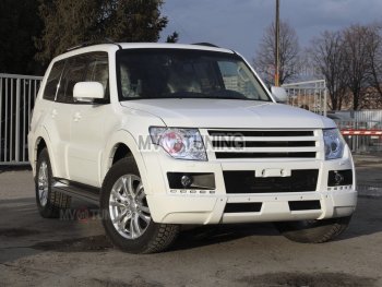 8 199 р. Решётка радиатора BROOMER Design Mitsubishi Pajero 4 V90 дорестайлинг (2006-2011) (Неокрашенная)  с доставкой в г. Омск. Увеличить фотографию 4