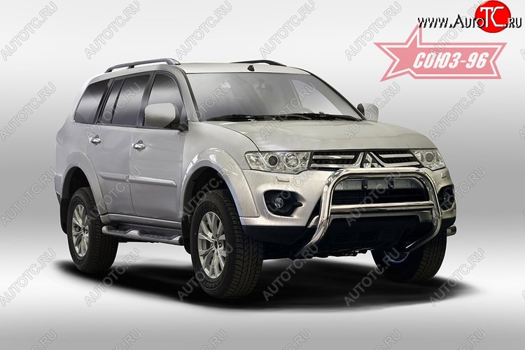 14 417 р. Защита переднего бампера Souz-96 (d76) Mitsubishi Pajero Sport QE дорестайлинг (2015-2021)  с доставкой в г. Омск