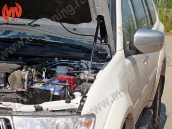 2 969 р. Упор капота MV-Tuning (одинарный) Mitsubishi Pajero Sport PB дорестайлинг (2008-2013)  с доставкой в г. Омск. Увеличить фотографию 3