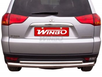 Защита заднего бампера WINBO (Ø76 и 42 мм, нержавейка) Mitsubishi (Митсубиси) Pajero Sport (Паджеро)  PB (2008-2013) PB дорестайлинг