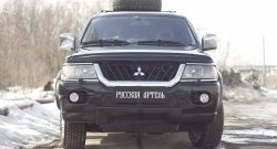 1 639 р. Защитная сетка решетки переднего бампера РА  Mitsubishi Pajero Sport  PA (1996-2004) дорестайлинг  с доставкой в г. Омск. Увеличить фотографию 2