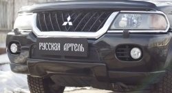 Защитная сетка решетки переднего бампера РА Mitsubishi (Митсубиси) Pajero Sport (Паджеро)  PA (1996-2004) PA дорестайлинг