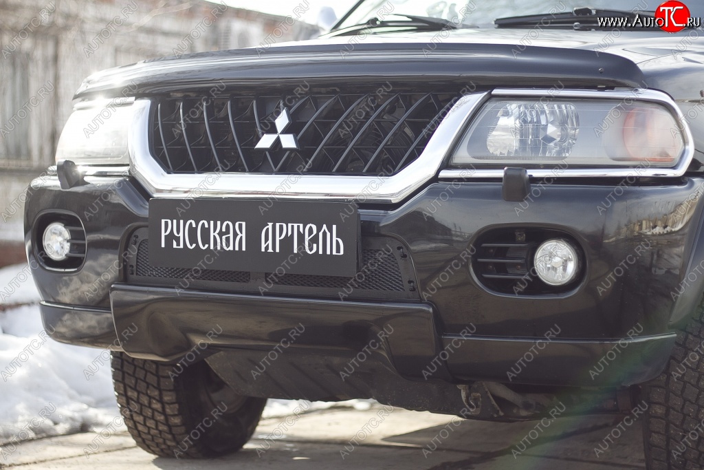 1 639 р. Защитная сетка решетки переднего бампера РА  Mitsubishi Pajero Sport  PA (1996-2004) дорестайлинг  с доставкой в г. Омск