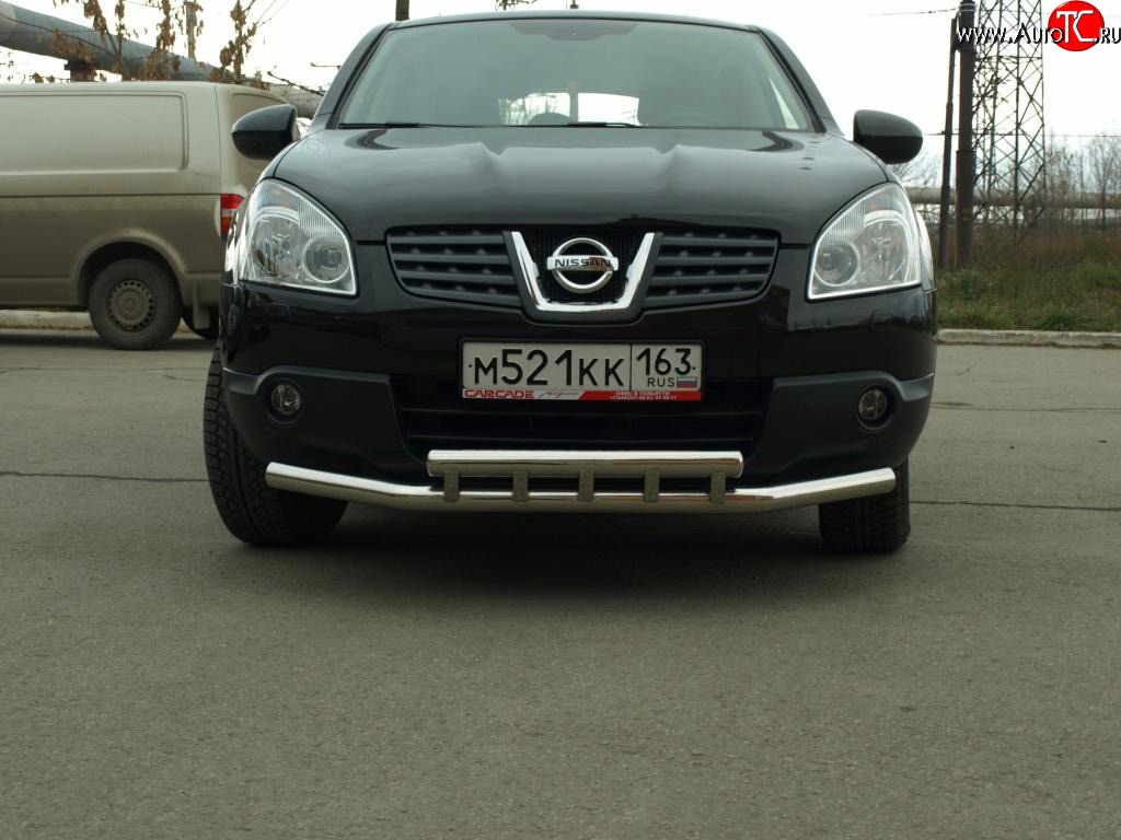 12 449 р. Защита переднего бампера 63,5 мм Nissan Qashqai 1 дорестайлинг (2007-2010)  с доставкой в г. Омск