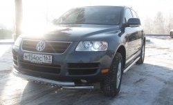 14 249 р. Двойная Защита переднего бампера Metall Design Volkswagen Touareg GP дорестайлинг (2002-2007)  с доставкой в г. Омск. Увеличить фотографию 2