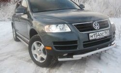 14 249 р. Двойная Защита переднего бампера Metall Design Volkswagen Touareg GP дорестайлинг (2002-2007)  с доставкой в г. Омск. Увеличить фотографию 3