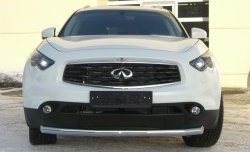 15 899 р. Одинарная защита переднего бампера Russtal диаметром 63 мм INFINITI FX35 S51 дорестайлинг (2008-2011)  с доставкой в г. Омск. Увеличить фотографию 1