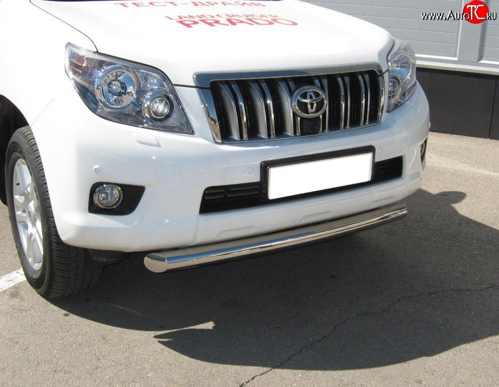 16 549 р. Одинарная защита переднего бампера SLITKOFF 76 мм Toyota Land Cruiser Prado J150 дорестайлинг (2009-2013)  с доставкой в г. Омск