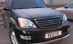 19 399 р. Одинарная защита переднего бампера Russtal 76 мм Lexus GX470 J120 дорестайлинг (2002-2007)  с доставкой в г. Омск. Увеличить фотографию 1