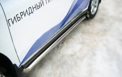 Защита порогов Russtal из круглой трубы диаметром 76 мм Lexus RX350 AL10 дорестайлинг (2008-2012)