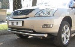 11 599 р. Защита переднего бампера (2 трубыØ63 и 42 мм, нержавейка) Russtal Lexus RX300 XU30 дорестайлинг (2003-2006)  с доставкой в г. Омск. Увеличить фотографию 3