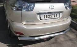 17 599 р. Защита заднего бампера (Ø63 мм, нержавейка) SLITKOFF Lexus RX330 XU30 (2003-2006)  с доставкой в г. Омск. Увеличить фотографию 2