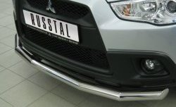 19 549 р. Одинарная защита переднего бампера SLITKOFF диаметром 63 мм  Mitsubishi ASX (2010-2012) дорестайлинг  с доставкой в г. Омск. Увеличить фотографию 2