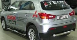 13 299 р. Защита заднего бампера (Ø63 мм, нержавейка) SLITKOFF  Mitsubishi ASX (2010-2012) дорестайлинг  с доставкой в г. Омск. Увеличить фотографию 3