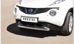 12 549 р. Одинарная защита переднего бампера SLITKOFF диаметром 63 мм  Nissan Juke  1 YF15 (2010-2014) дорестайлинг  с доставкой в г. Омск. Увеличить фотографию 8