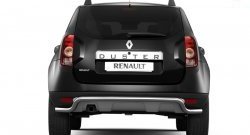 Защита Petroil Tuning заднего бампера диаметром 51 мм с изгибом под факоп Renault Duster HS дорестайлинг (2010-2015)  (Нержавеющая полированная сталь)