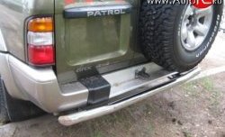 13 399 р. Защита заднего бампера (Ø76 мм, нержавейка) SLITKOFF  Nissan Patrol  5 (1997-2004) Y61 дорестайлинг, Y61 1-ый рестайлинг  с доставкой в г. Омск. Увеличить фотографию 3