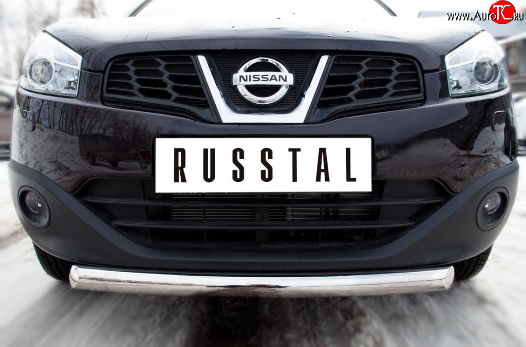 14 449 р. Одинарная защита переднего бампера Russtal диаметром 63 мм Nissan Qashqai 1 J10 рестайлинг (2010-2013)  с доставкой в г. Омск