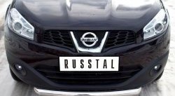 14 549 р. Одинарная защита переднего бампера Russtal диаметром 76 мм Nissan Qashqai 1 J10 рестайлинг (2010-2013)  с доставкой в г. Омск. Увеличить фотографию 2