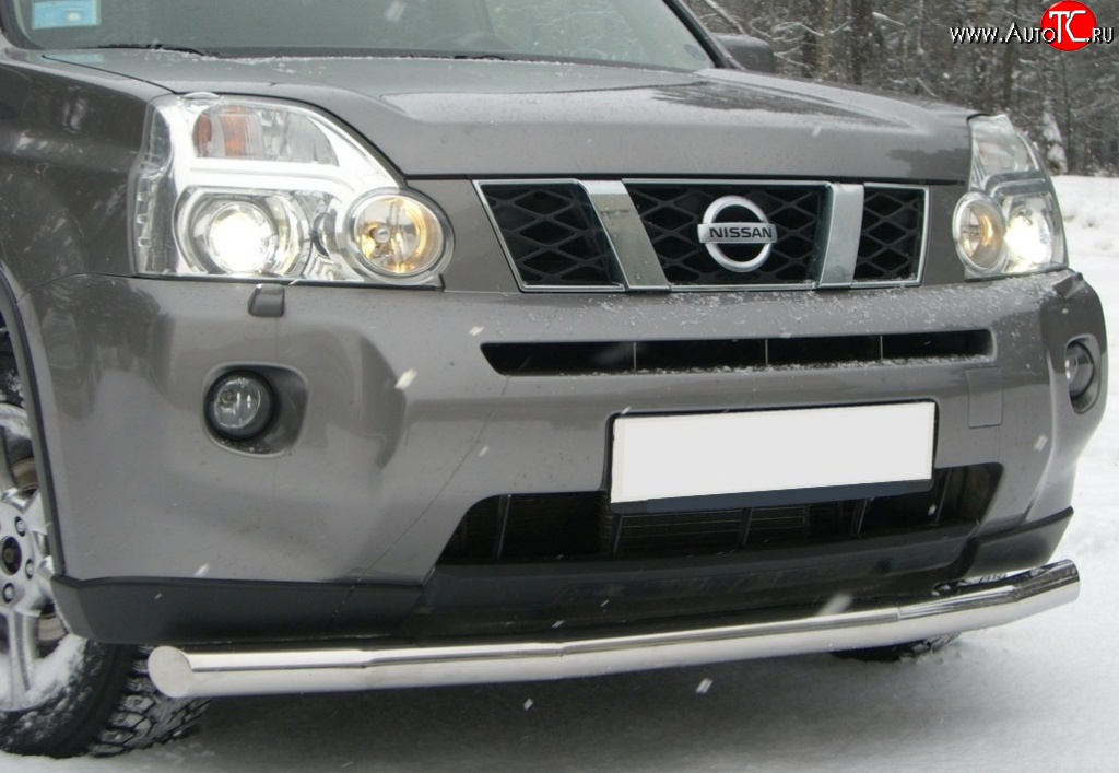 12 849 р. Одинарная защита переднего бампера SLITKOFF диаметром 63 мм  Nissan X-trail  1 T30 (2000-2003) дорестайлинг  с доставкой в г. Омск